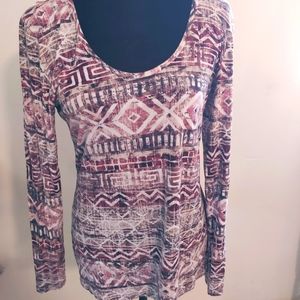 BKE Women's Shirt, Tribal Print size XL